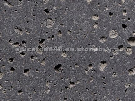 Black Basalt with Holes