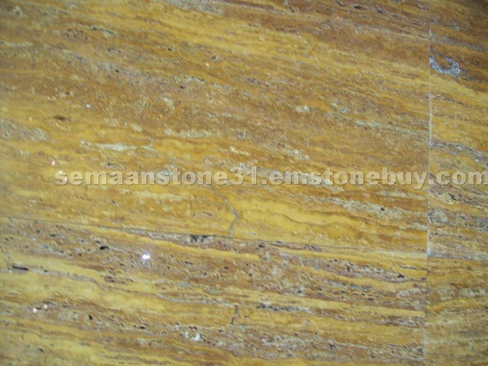 Giallo Travertine Vein Cut