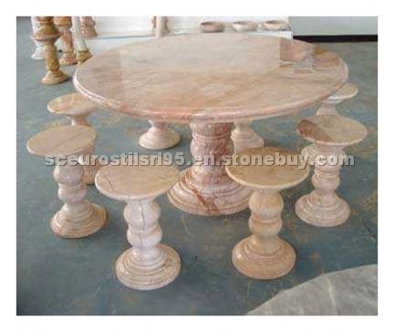 Marble, Granite benches, tables