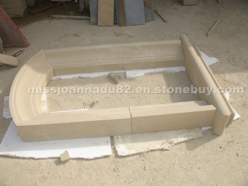 Beige sandstone window frame Beige sandstone window frame