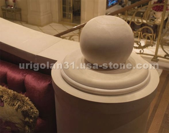 Solid Jerusalem Pearl limestone post
