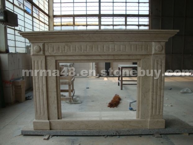 Creamy Limestone Fireplace Creamy Limestone Fireplace