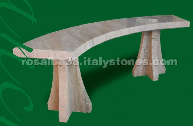 Bench in Travertino Romano