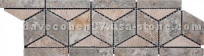 Trapezoid Gold Green Border