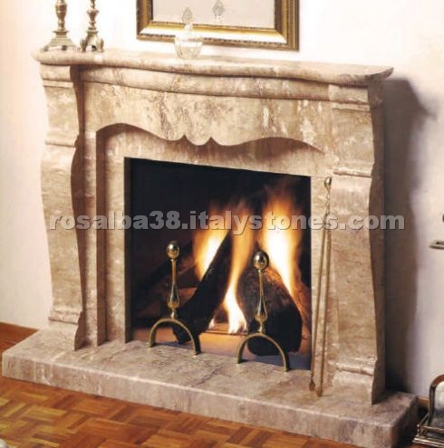 Apollonia Travertine Fireplace
