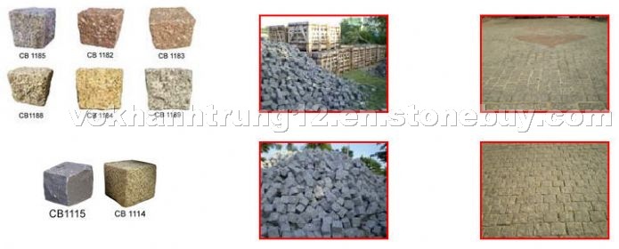 Basalt cubic stone -paving stone