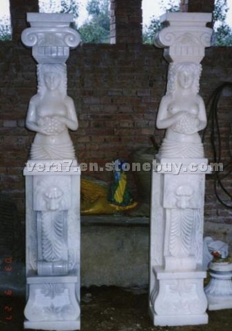 White Marble Column White Marble Column