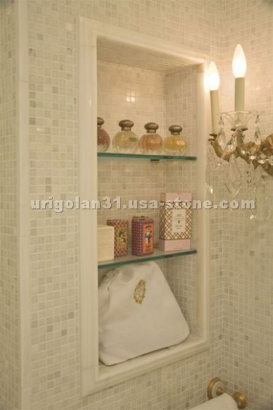 Bathroom niches with profiled trim