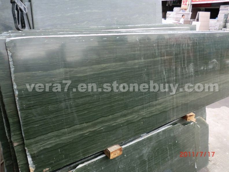 green wooden granite