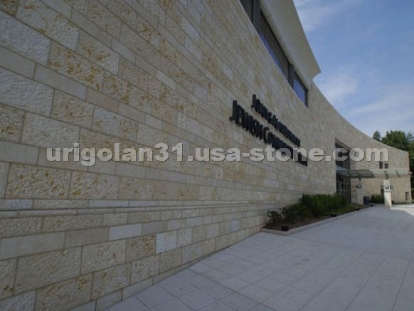 Exterior cladding chiseled and honed mix