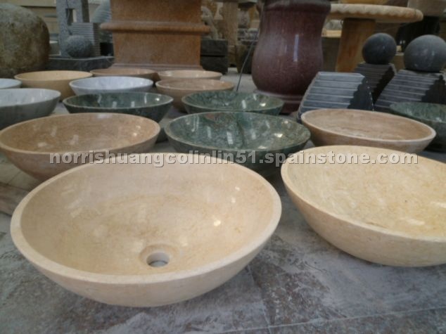 Cream Marfil marble sink