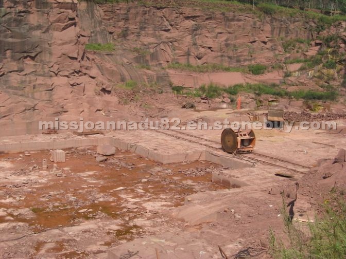Red sandstone,sandstone quarry,sandstone