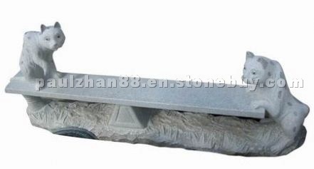 G633 two-cat stone bench G633 two-cat stone bench