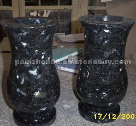 Blue Pearl granite vase Blue Pearl granite vase