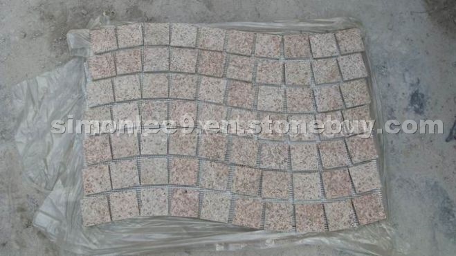 Granite sheets of paver mesh paivng stone Granite sheets of paver mesh paivng stone