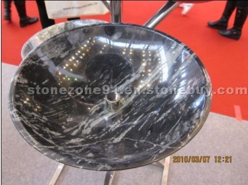 Black White Marble Sink