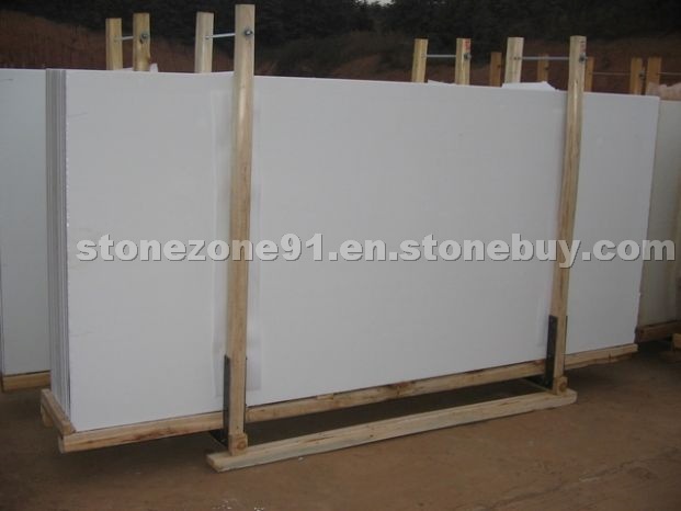 Pure white artificial stone slab