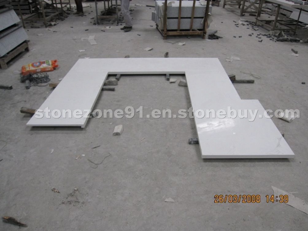 Pure white artificial stone countertop
