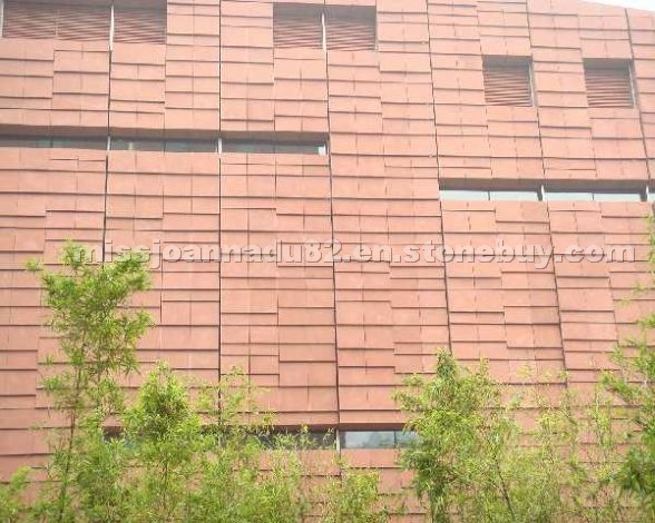 Red sandstone cladding Red sandstone cladding