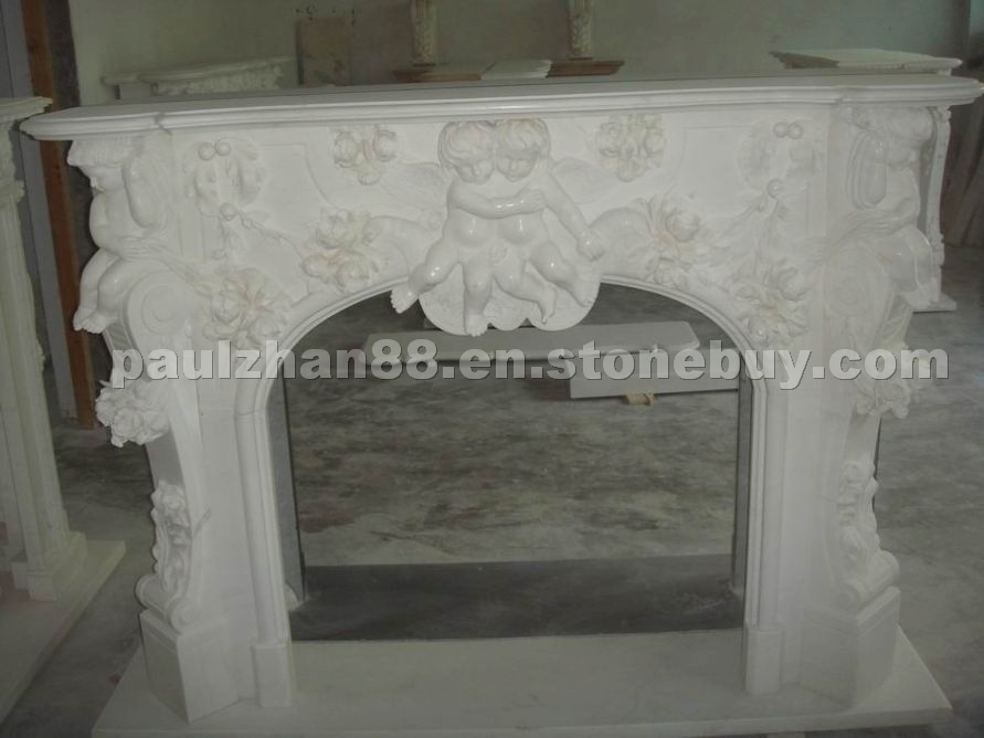 Fireplace marble mantel Fireplace marble mantel