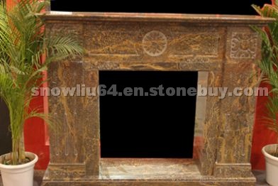 Golden Dragon Marble Fireplace