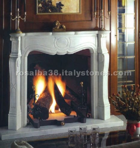 Aramis - White Marble Fireplace