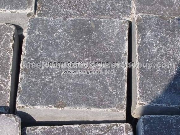 Blue limestone cubes