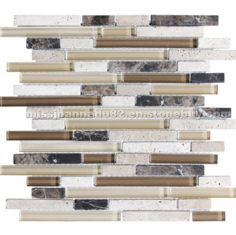 glasses blended stones mosaic tiles