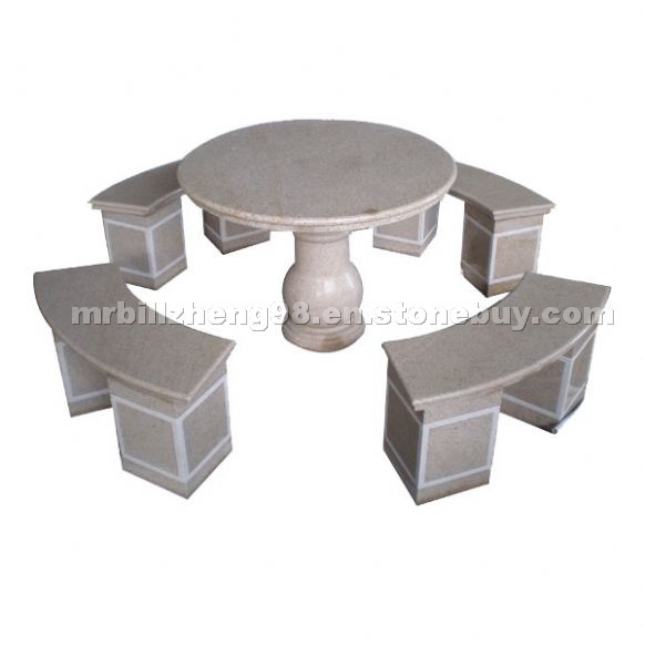 Granite Table and Bench