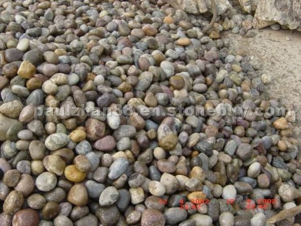 mixed river pebble
