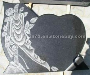beautiful black granite gravestone