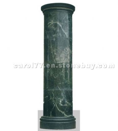 Green marble column