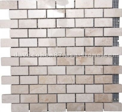 Botticino Fiorito Beige Marble Mosaic