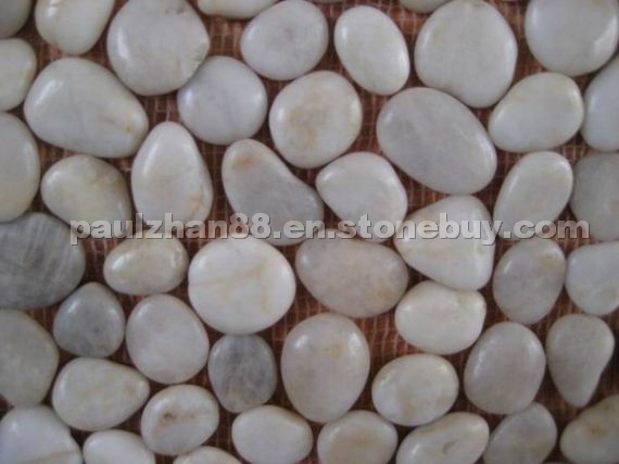 White Pebble Stone on Net White Pebble Stone on Net
