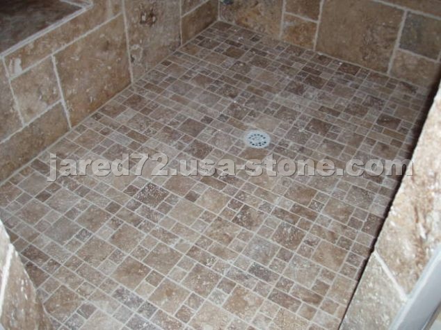 Mini Walnut Versaille Pattern Travertine Mosaic