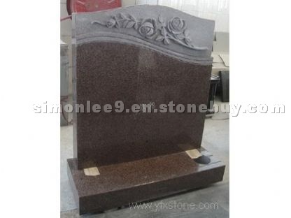 Flower granite gravestone monument YFX-TE108 Flower granite gravestone monument YFX-TE108