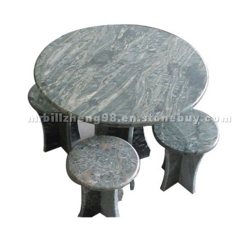 Ourdoor Granite Round Table and Bench