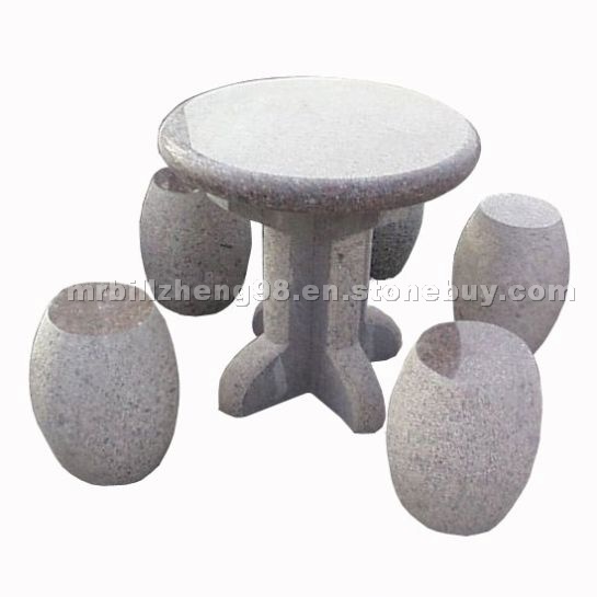 Outdoor GraniteTable and Bench