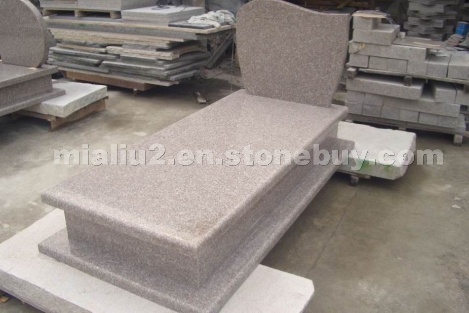 Red Granite Headstone