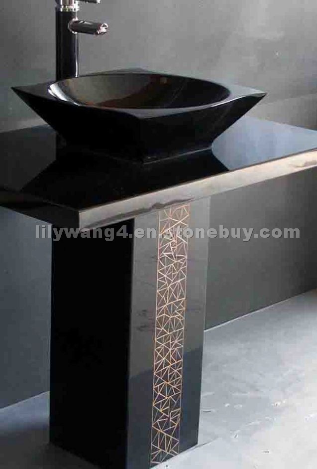 Shanxi Black Pedestal Sink Shanxi Black Pedestal Sink