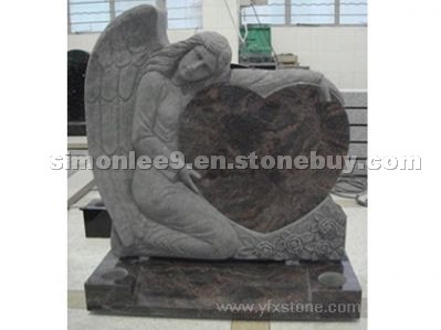 Granite angel headstone monument YFX-TE-126