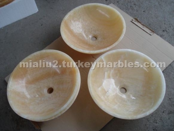 Yellow Onyx Sink