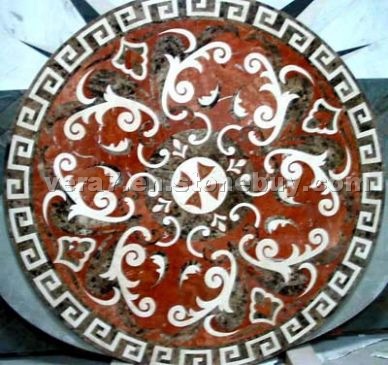Marble pattern mosaics stone medallions Marble pattern mosaics stone medallions