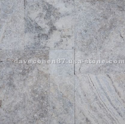 Silver Tumbled Versailles Pattern Pavers