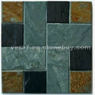 Multicolor slate mosaic slates Multicolor slate mosaic slates