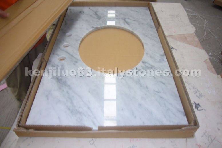 Carrara White-Marble Vanity Top