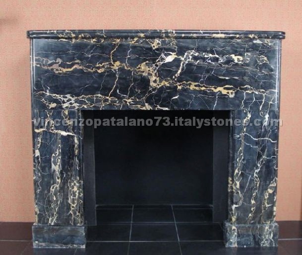 Portoro Marble Fireplace
