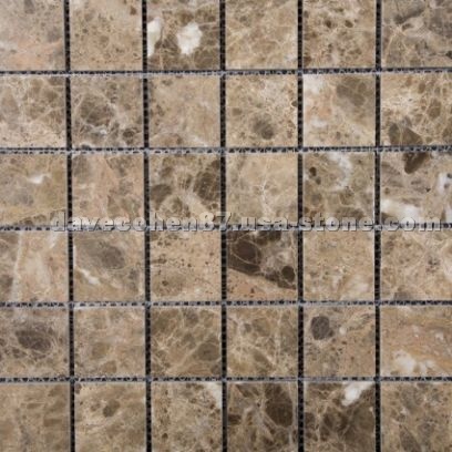 Emperador Dark 2x2 Marble Mosaic