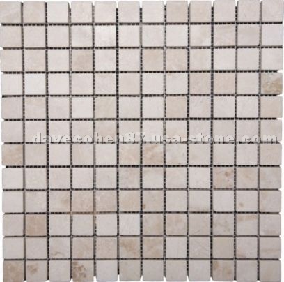 Light Beige Tumbled Marble Mosaic