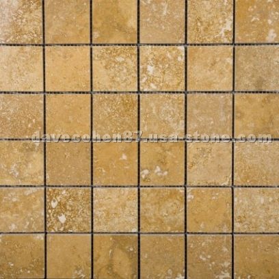 Golden Sienna Travertine Mosaic